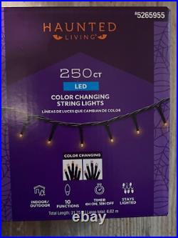 6 boxes new Haunted Living 250 Ct orange purple Color Changing Lights functions