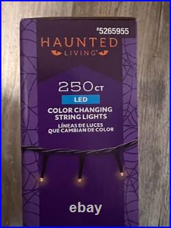 6 boxes new Haunted Living 250 Ct orange purple Color Changing Lights functions