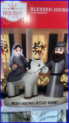 6ft Christmas Inflatable Yard Decor Nativity Mary Joseph Blessed Journey