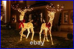 6ft Large Christmas Light Up Reindeer Decoration LED Luxury Outdoor like costco