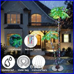 7FT LED Lighted Palm Tree with Color Changing Artificial Palm Tree Lights Remote