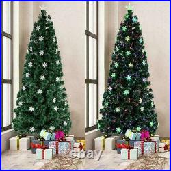 7FT Small Light Fiber Optic Christmas Tree 290 Branches In/Out Door Decor PVC US