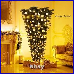 7FT Upside Down Artificial Christmas Tree for Holiday Xmas Decorations or Gifts