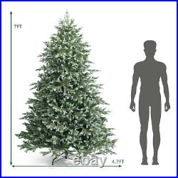7Ft Christmas Tree Natural Atmosphere Sturdy Folding Metal Stand US Fast Ship