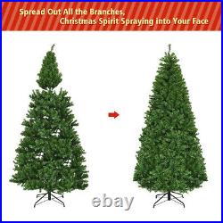 7Ft Pre-Lit Artificial Christmas Tree Premium Hinged with 500 LED Lights & Stand