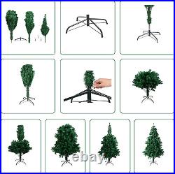 7.5FT 1,800 Tips Artificial Christmas Pine Tree Holiday Decoration with Metal St