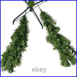 7.5FT Hinged Fraser Fir Artificial Christmas Tree with Metal Stand Xmas Decor