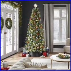 7.5 Ft Pre Lit Artificial Christmas Tree LED Grand Duchess Fir Slim Tree NEW