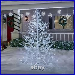 7.5 Ft Pre-lit LED Winter Spruce Christmas Tree 500 Lights Holiday Yard Decor