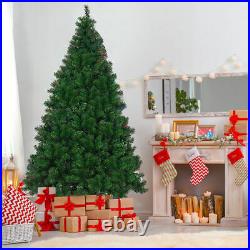 7.5' Pre-Lit Dense Christmas Tree Hinged with 550 Multicolor Lights & Stand