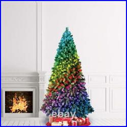 7.5' Pre-Lit Twinkly Carolina Spruce Christmas Tree, App-Controlled RGB LED