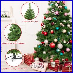 7.5' Unlit Hinged PVC Artificial Christmas Tree Premium Spruce Tree with1346 Tips