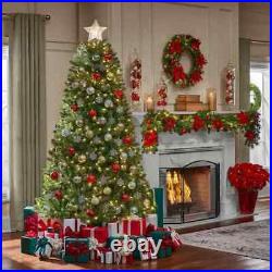 7.5 ft Wesley Long Needle Pine LED Pre-Lit Christmas Tree 550 Lights 1342 Tips