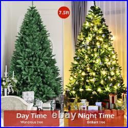 7.5ft Hinged Artificial Christmas Tree Unlit Douglas Full Fir Tree with 2254 Tips