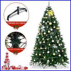 7.5ft Hinged Artificial Christmas Tree Unlit Douglas Full Fir Tree with 2254 Tips