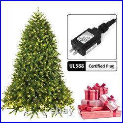 7.5ft Pre-lit LED PVC Christmas Fir Tree with8 Flash Mode Patio