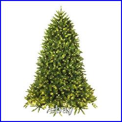 7.5ft Pre-lit PVC Christmas Fir Tree Hinged 8 Flash Mode with700 Light