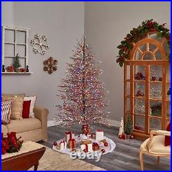 7' Frosted Berry Twig Artificial Christmas Tree with450 Gum Ball LED. Retail $524