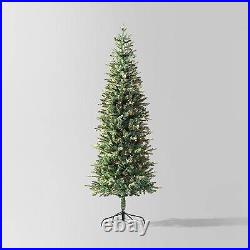 7' Pre-Lit Slim Balsam Fir Artificial Christmas Tree Clear Lights Wondershop