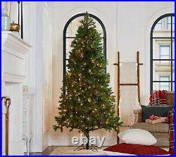 7' Prelit Natural Touch Spruce Christmas Tree by Valerie Holiday with Stand