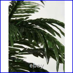 7 ft. Pre-lit led palm artificial christmas tree with green leaves and 96 led