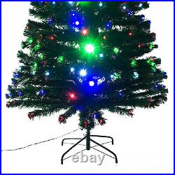 7ft Fiber Optic LED Pre-Lit Artificial Christmas Tree with 8 Light Settings P4M9