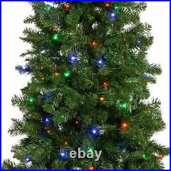 7ft Pre-Lit Spruce Multi-Function Christmas Tree with 300 LED Multi Colour Light
