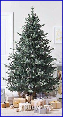 7ft ROCKY MOUNTAIN NATURAL LOOK ARTIFICIAL CHRISTMAS TREE PINE CONES XMAS (N)