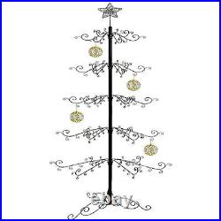 84 Inch Wrought Iron Christmas Tree Ornament Display Stand Metal Holder Hanger W