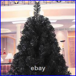 8FT 2.4M Deluxe Black Christmas Xmas Tree Metal Frame Bushy 1337 Tips