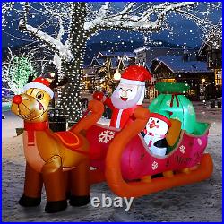 8FT Giant Christmas Inflatable Decorations Outdoor Christmas Inflatables with Le