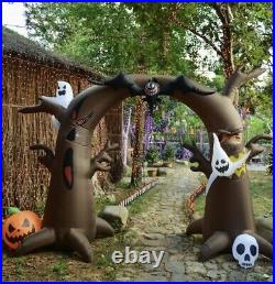 8FT HALLOWEEN EVIL TREE ARCHWAY WithGHOSTS, BATS, LED LIGHTS AIRBLOWN INFLATABLE