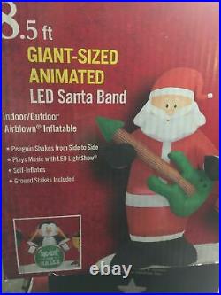 8.5' Animated Airblown Lighted Musical Inflatable Santa Giant Size Band