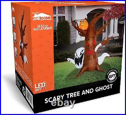 8 FT Halloween Inflatable Scary Tree with Ghost through Inflatable Yard Decorati