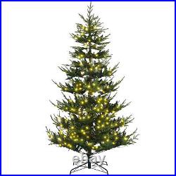 8' Prelit Artificial Christmas Tree Holiday Decoration with 1026 Tips, LED light