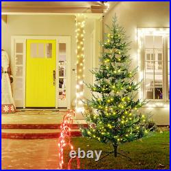 8' Prelit Artificial Christmas Tree Holiday Decoration with 1026 Tips, LED light