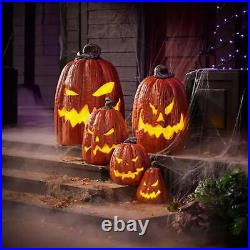 8 ft. Giant Sized LED Pumpkin Stack Home Depot Halloween 2023 IN HAND