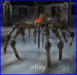 8 ft HD Colossal Spider Motion Activated Sound Effects LED Eyes Halloween Prop