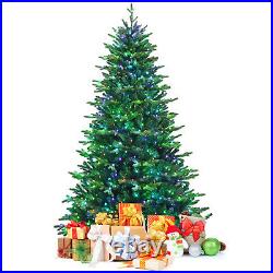 8ft App-Controlled Pre-lit Christmas Tree with 15 Modes Multicolor Lights