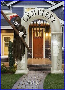 8ft Halloween Reaper Archway Led Lights Airblown Inflatable Yard Decor