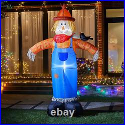 9FT Lighted Inflatable Scarecrow Décor Fall & Harvest Outdoor & Indoor Holiday Y