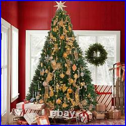 9Ft Unlit Hinged PVC Artificial Christmas Tree Premium Spruce Tree with 2800 Tips