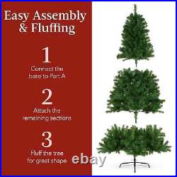 9 Foot Pre-Lit Artificial Spruce Christmas Tree with Multicolored LED Lights