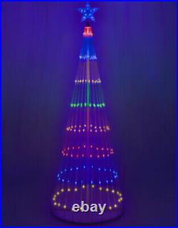 9' Multicolor LED Light Show Christmas Tree Animated Outdoor Decoration New