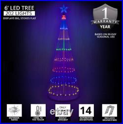 9' Multicolor LED Light Show Christmas Tree Animated Outdoor Decoration New