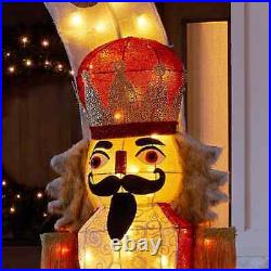 9 ft Nutcracker Arch Holiday Yard Decoration Outdoor Christmas Lights White LED