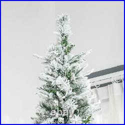 9ft Snow Flocked Artificial Christmas Tree with 1159 Realistic Branch Tips Green