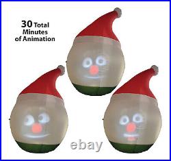 ANIMAT3D Inflatable Mr. Chill Talking Animated Inflatable Snowman with Built in