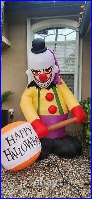 AWESOME ircus Clown Airblown Inflatable 8FT Animatronic Animated Gemmy Halloween