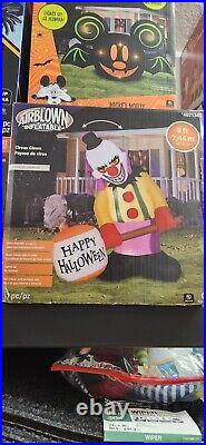 AWESOME ircus Clown Airblown Inflatable 8FT Animatronic Animated Gemmy Halloween